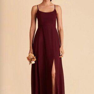 Birdy Grey Amy Chiffon Bridesmaid Dress, Cabernet, Size M